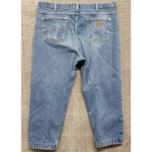Carhartt Straight Fit Tapered Blue Jeans B18 PRW Men’s Size 44x27 - Picture 6 of 8
